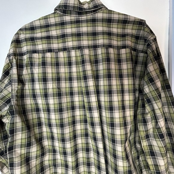 Carhartt Shirt Black Green Plaid Rugged Western Flannel Men's Large Tall NWT - Picture 6 of 14